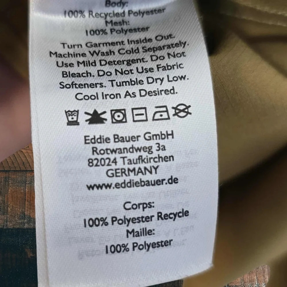 Eddie Bauer Men’s XL Classic‎ Fit Adventure Fishing Shirt Khaki Brown Button